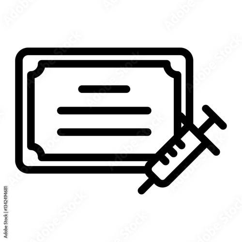 certificate Line Icon