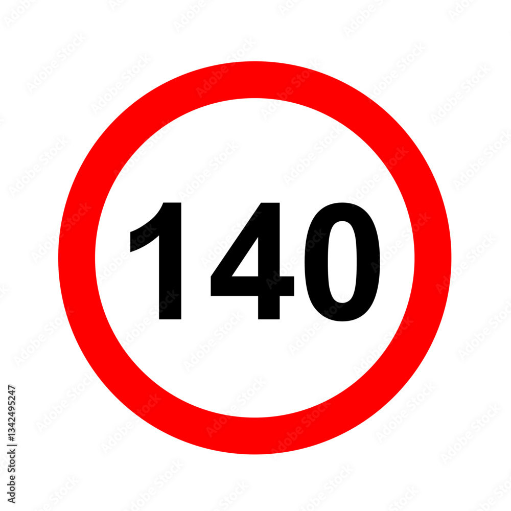 Road speed limit 140 Road speed limit 140