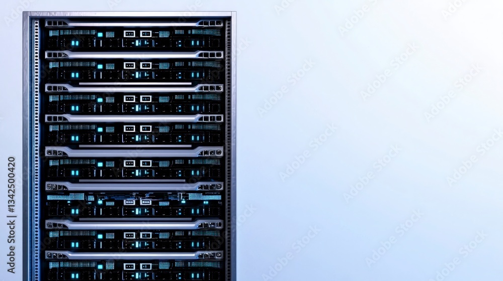 High Tech Server Rack Data Center Network Technology IT Infrastructure Cloud Computin