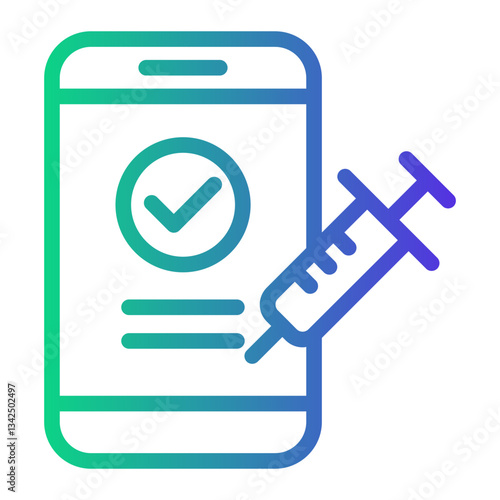 verification Line Gradient Icon