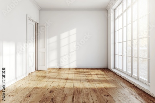 Wallpaper Mural Interior of a room with a large window and open door Torontodigital.ca