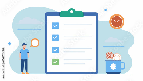 A goalsetting worksheet to help create achievable and measurable steps towards managing depression symptoms.. Vector illustration