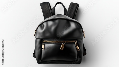 Wallpaper Mural Stylish Black Leather Backpack  School  Travel  Urban Style Torontodigital.ca