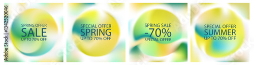 3d noise background. Organic gradient sun garden blurred image. Abstract pastel gradation color palette. Aurora sky light grain vector mesh. Aesthetic music event cover. Fluid spring poster design