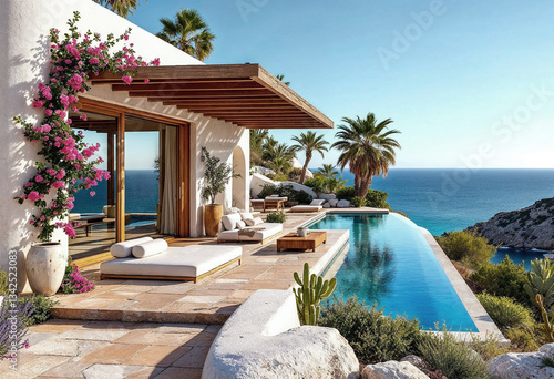 Tipica casa Ibicenca. Casa mediterránea.
