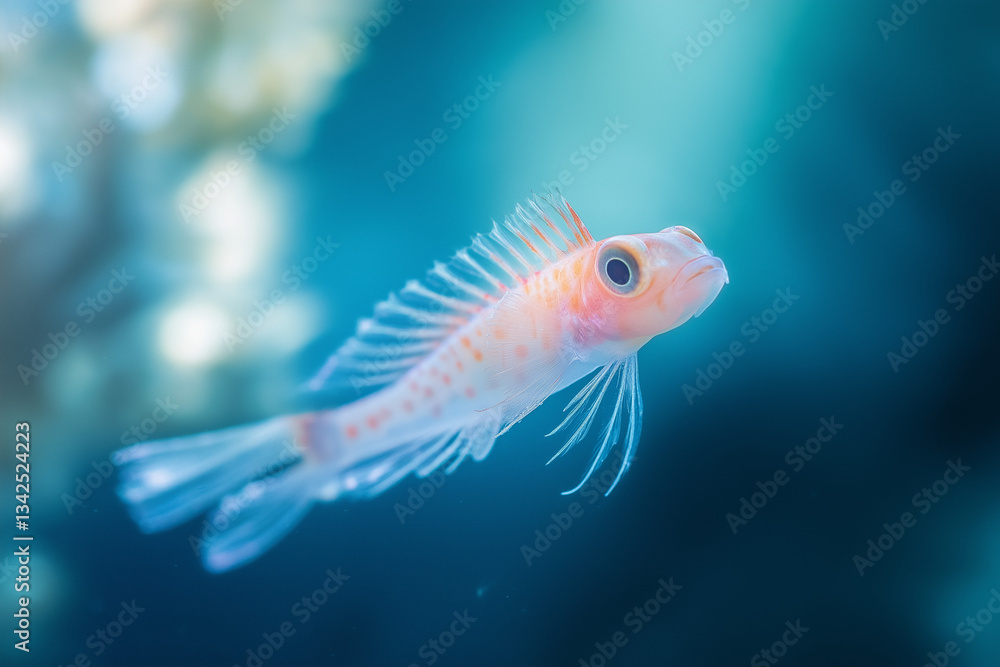 Stunning Photograph of a Vibrant and Colorful Fish Swimming in the Depths of the Ocean Stunning Photograph of a Vibrant and Colorful Fish Swimming in the Depths of the Ocean