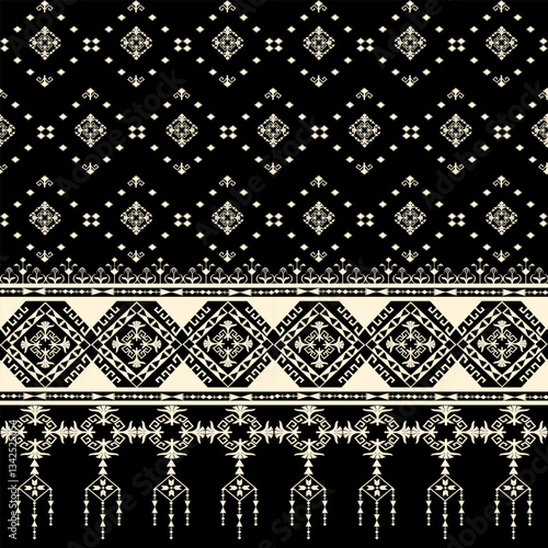 black and white background, Indigenous Art , American Motif,Tribal Pattern,Southwestern Design,Geometric Textile,Ethnic Ornament, Navajo Inspired, 
Native American Art