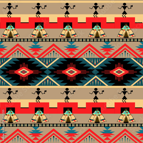 Indigenous Art , American Motif,Tribal Pattern,Southwestern Design,Geometric Textile,Ethnic Ornament, Navajo Inspired,
Native American Art