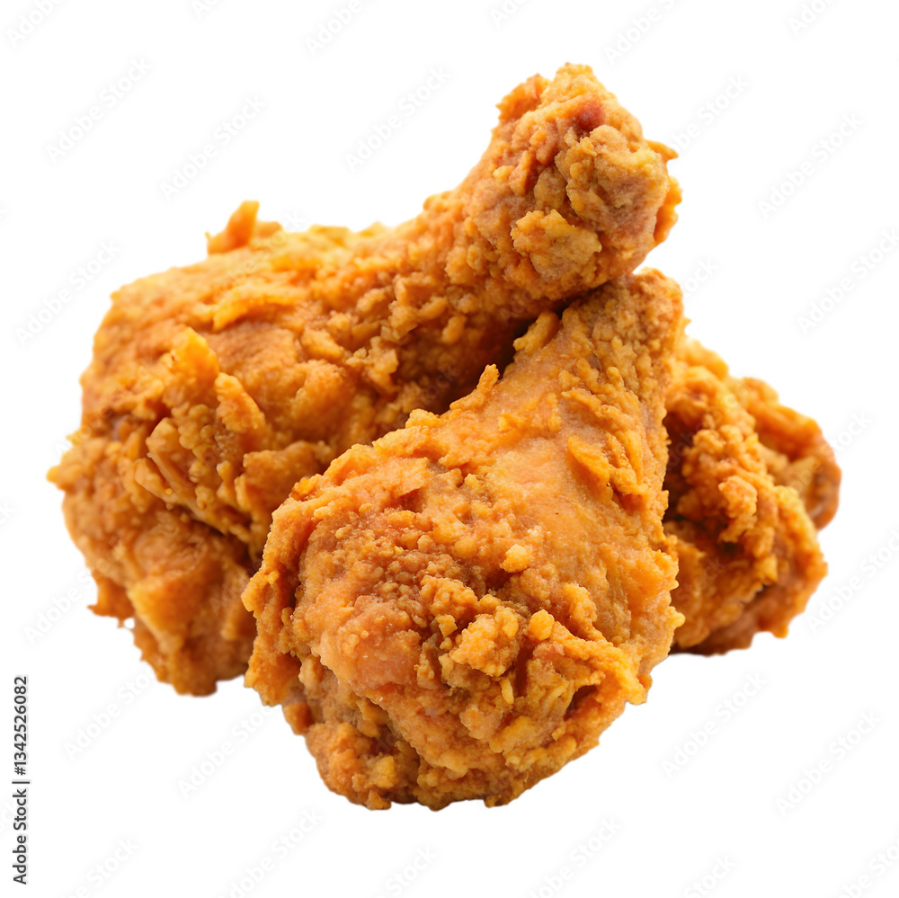 Tasty fried chicken isolated on transparent background Tasty fried chicken isolated on transparent background
