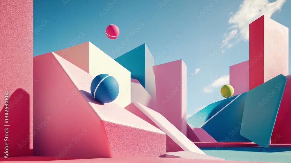 Colorful Geometric Landscape Design Colorful Geometric Landscape Design
