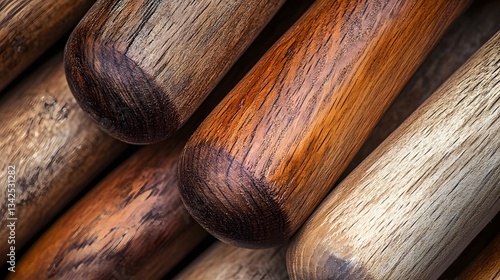 Wallpaper Mural Stacked wooden baseball bats showcasing grain texture and craftsmanship Torontodigital.ca