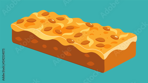 Sweet and crunchy dulce de leche cornflake bars perfect for satisfying any latenight cravings.. Vector illustration
