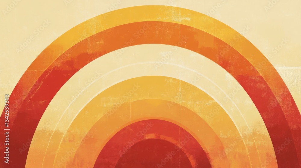 Obraz premium Abstract Retro Rainbow Arch Background Design