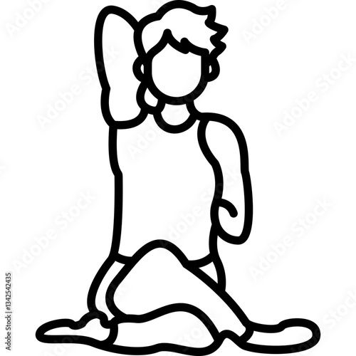 Cow Face Pose Icon