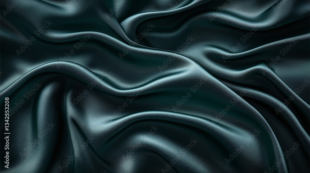 Luxurious Black and Green Satin Fabric: Smooth, Shiny, and Elegant Textile Background for Couture Fashion and Home Decor Luxurious Black and Green Satin Fabric: Smooth, Shiny, and Elegant Textile Background for Couture Fashion and Home Decor