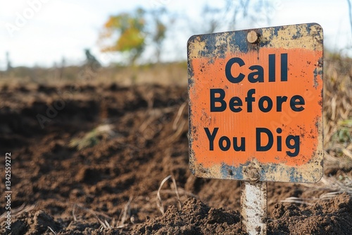 A safety sign reading 