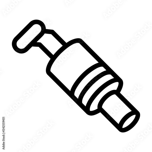 exhaust pipe Line Icon