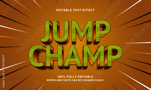 jump champ editable text effect with a sport and kick text style