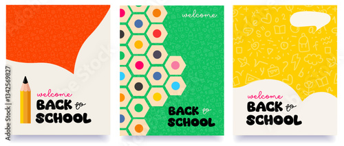 school card set colourful