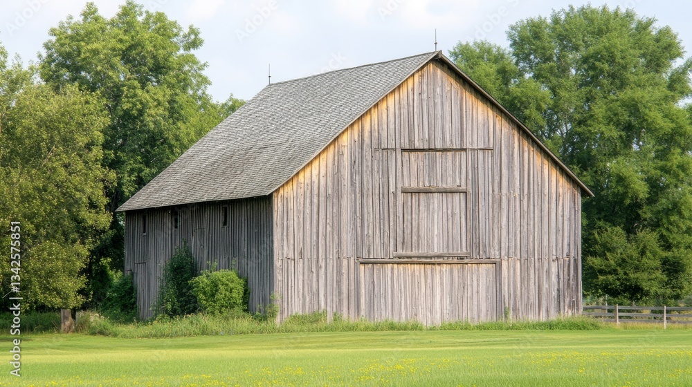 Rustic Wooden Barn in a Lush Green Countryside Rustic Wooden Barn in a Lush Green Countryside