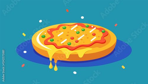Sprinkled with a generous helping of curtido the pupusa is transformed into a colorful and irresistible dish.. Vector illustration