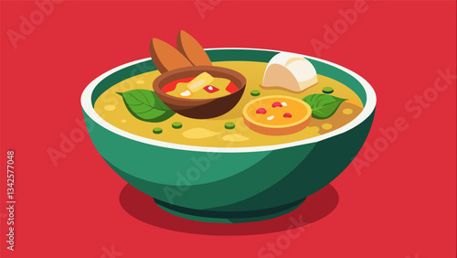 The chicken in ajiaco is so tender it almost falls apart in my mouth adding a satisfying protein component to the soup.. Vector illustration
