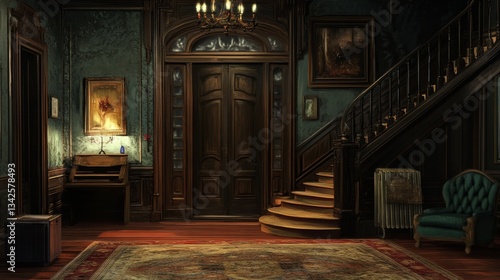 cartoon art 3D resident evil background