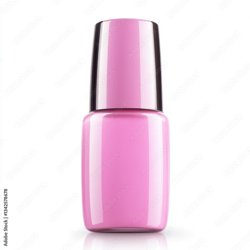 glossy pink nail polish bottle with shiny finish glossy pink nail polish bottle with shiny finish