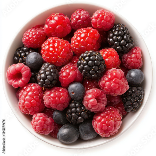 bowl of mixed berries with raspberries, blackberries, and blueberries