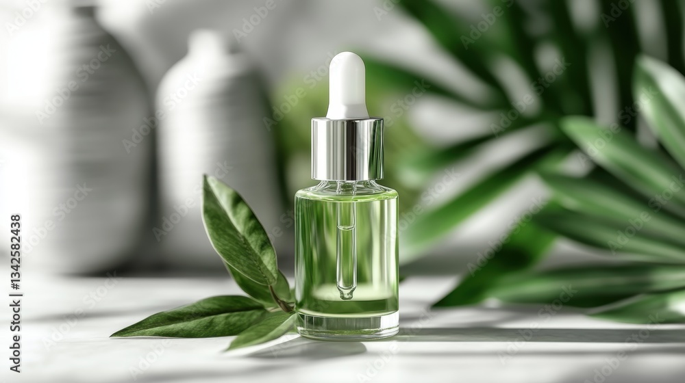A glass dropper, adorned with a sprig of verdant leaves, held a fragrant essence, ready to awaken the senses and transport one to a lush tropical haven. A glass dropper, adorned with a sprig of verdant leaves, held a fragrant essence, ready to awaken the senses and transport one to a lush tropical haven.