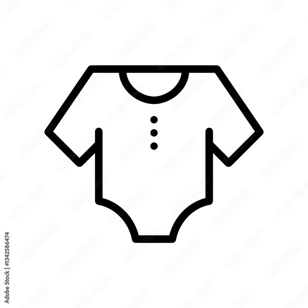 Baby clothes icon with simple and modern design Baby clothes icon with simple and modern design
