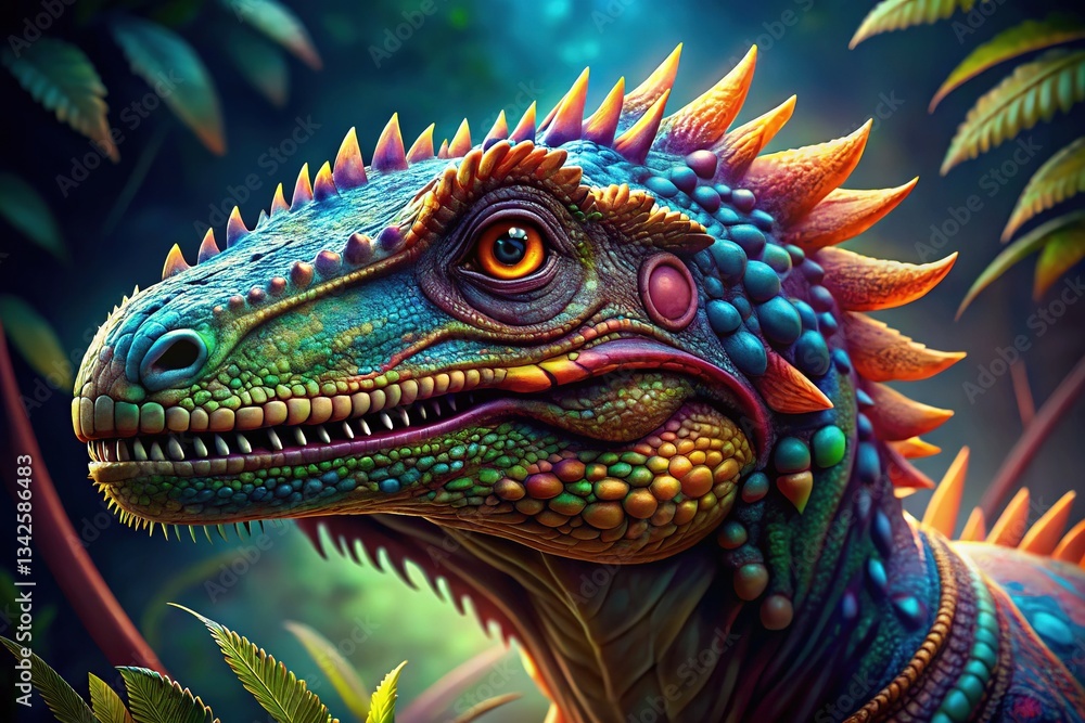 Obraz premium Digital Dinosaur Recreations: Precision in Extinct Wildlife
