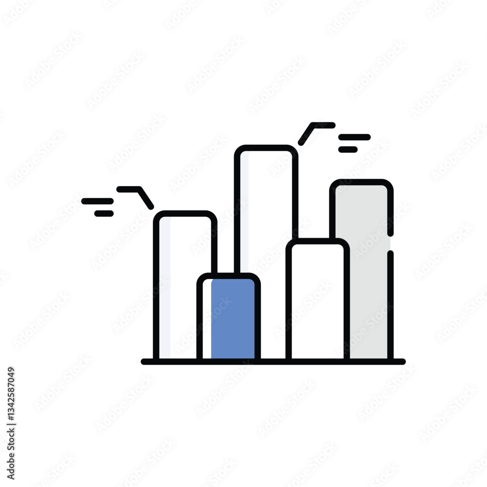 Graph Bar vector icon Graph Bar vector icon