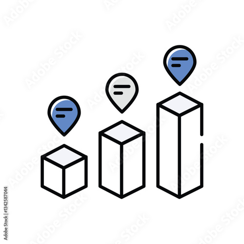 Graph Bar vector icon