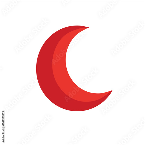 red moon logo vector illustration