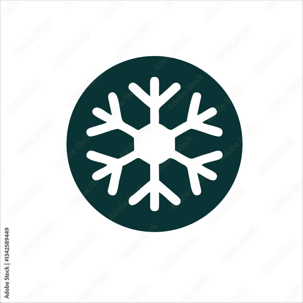 snowflake icon on white snowflake icon on white