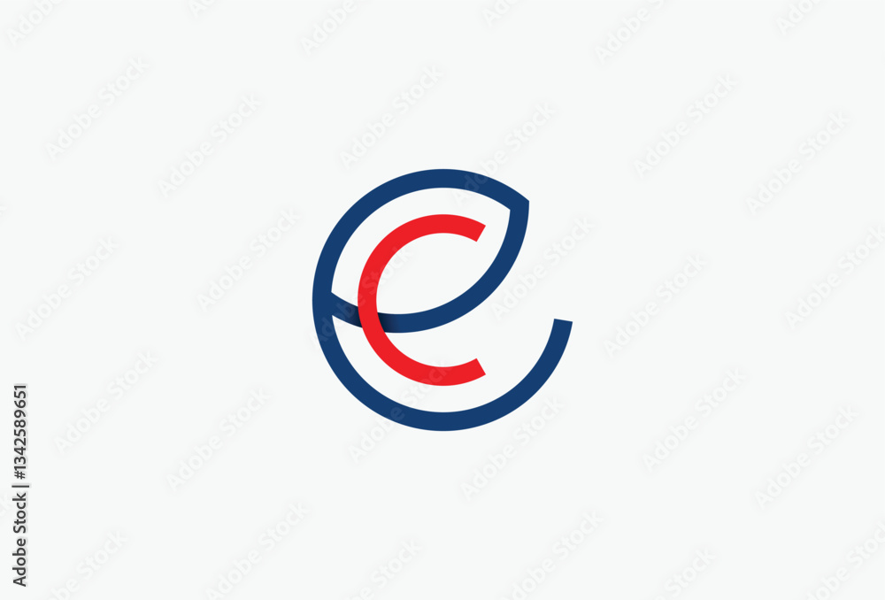 Initial Letter S C Simple Line Logo Design Initial Letter S C Simple Line Logo Design
