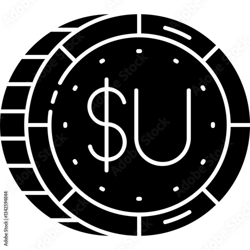 Obraz na plátně Uruguayan Peso Icon