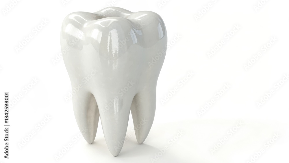 Healthy Tooth: A gleaming white tooth stands isolated, representing dental health, care, and the science of dentistry. This image showcases a perfect molar. Healthy Tooth: A gleaming white tooth stands isolated, representing dental health, care, and the science of dentistry. This image showcases a perfect molar.