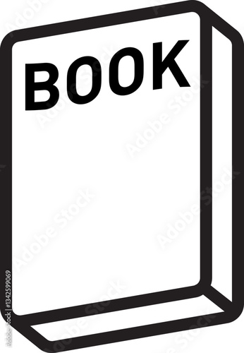 Minimalist Book Vector Icon Illustration
