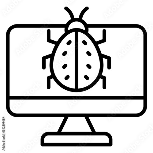 Bug Problem  line icon