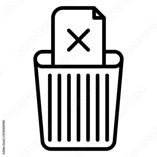 Delete File line icon