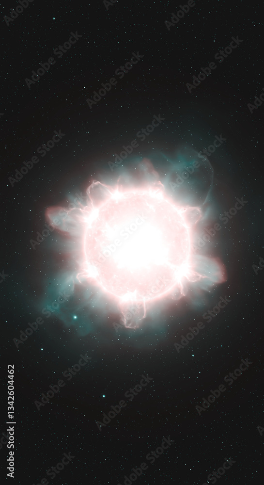 Obraz premium Cosmic Explosions, Stellar Phenomena, and Galactic Energy Surges