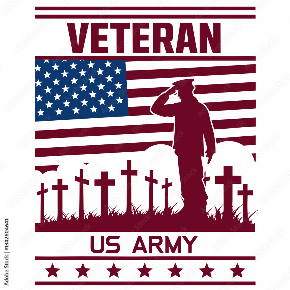 Obraz premium Editable Veteran Memorial SVG for Print & Digital Use