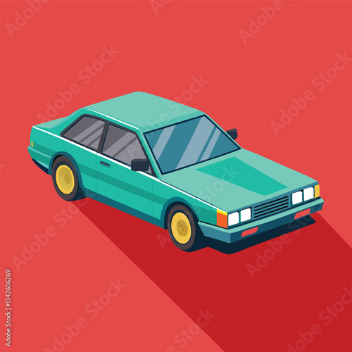 Vector Illustration of a Car Logo on a Solid Background