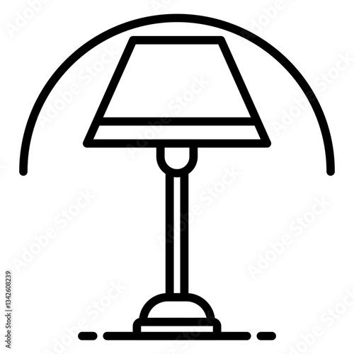 Lamp line icon