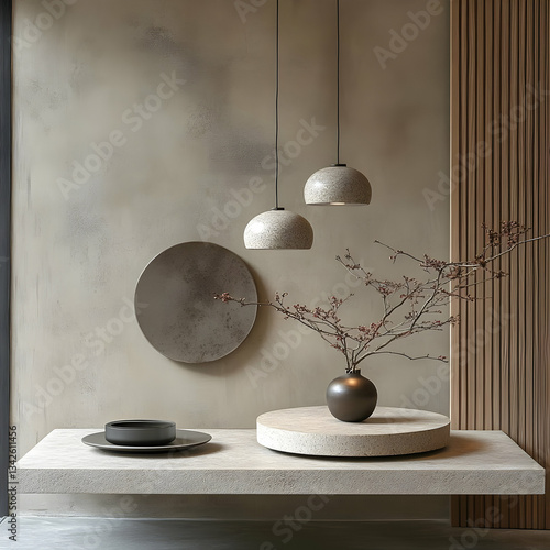 Elegant Concrete Pendant Lamps Modern Home Decor Lighting Fixtures photo