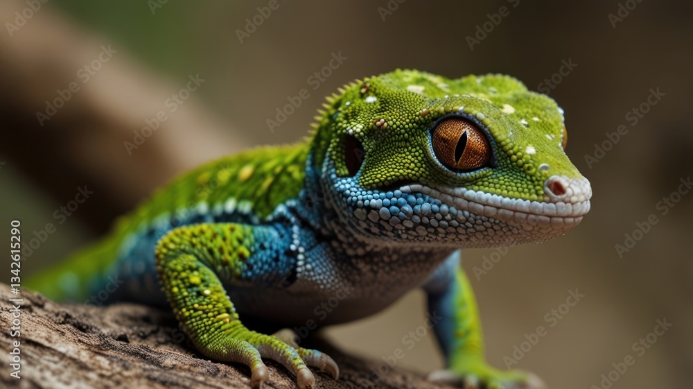 Close-up of a colorful gecko Close-up of a colorful gecko