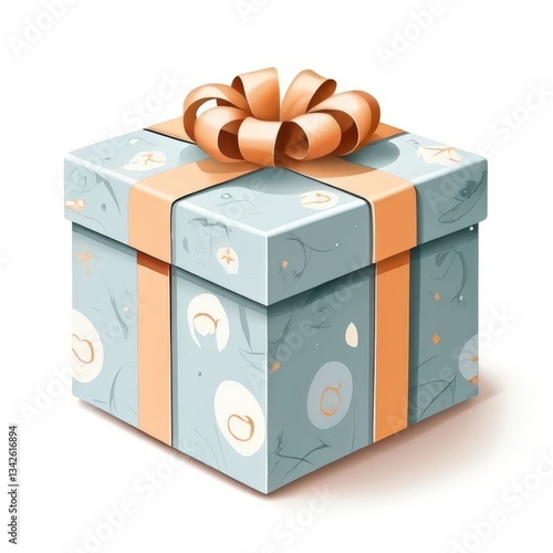 an AI Image Generator, Elegant Gift Box with Decorative Wrapper a