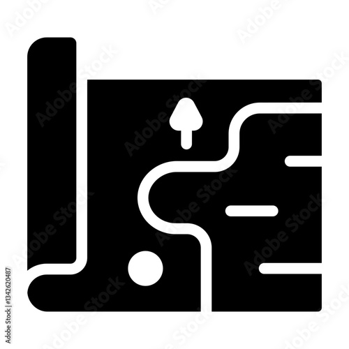 Map glyph icon for water park navigation and attractions